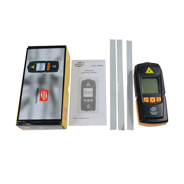 yingyy GM8905 Digital LCD Tachometer Non-Contact RPM Non-Contact Tachometer Tach Test Meter Motor Speed Gauge Tester