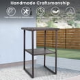 thumbnail image 4 of HARBOURSIDE Wicker Bar Table, 36 Inch Counter Height Patio High Top Dining Table, Rattan Bistro Pub Table with Storage Shelf for Deck Poolside Balcony Garden, Brown, 4 of 9