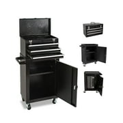 3-Drawer Tool Chest Tool box, Big Tool Storage Tool Cabinet Large Capacity Toolbox with 4 Wheels (black)