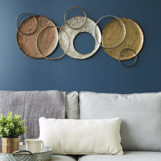 Stratton Home Decor Modern Knoxville Metal Multicolor Centerpiece Wall