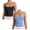Black 1PCS & Blue 1PCS, variant on XEGLSBU 2 Pack Women Tank Tops Basic Solid Color Sleeveless T Shirts Summer Adjustable Spaghetti Strap Vest Size XL