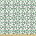 thumbnail image 2 of Ambesonne Abstract Fabric by the Yard Upholstery, Burgeoning Flowers Motif, 10 Yards, White Dark Warm Taupe, 2 of 5