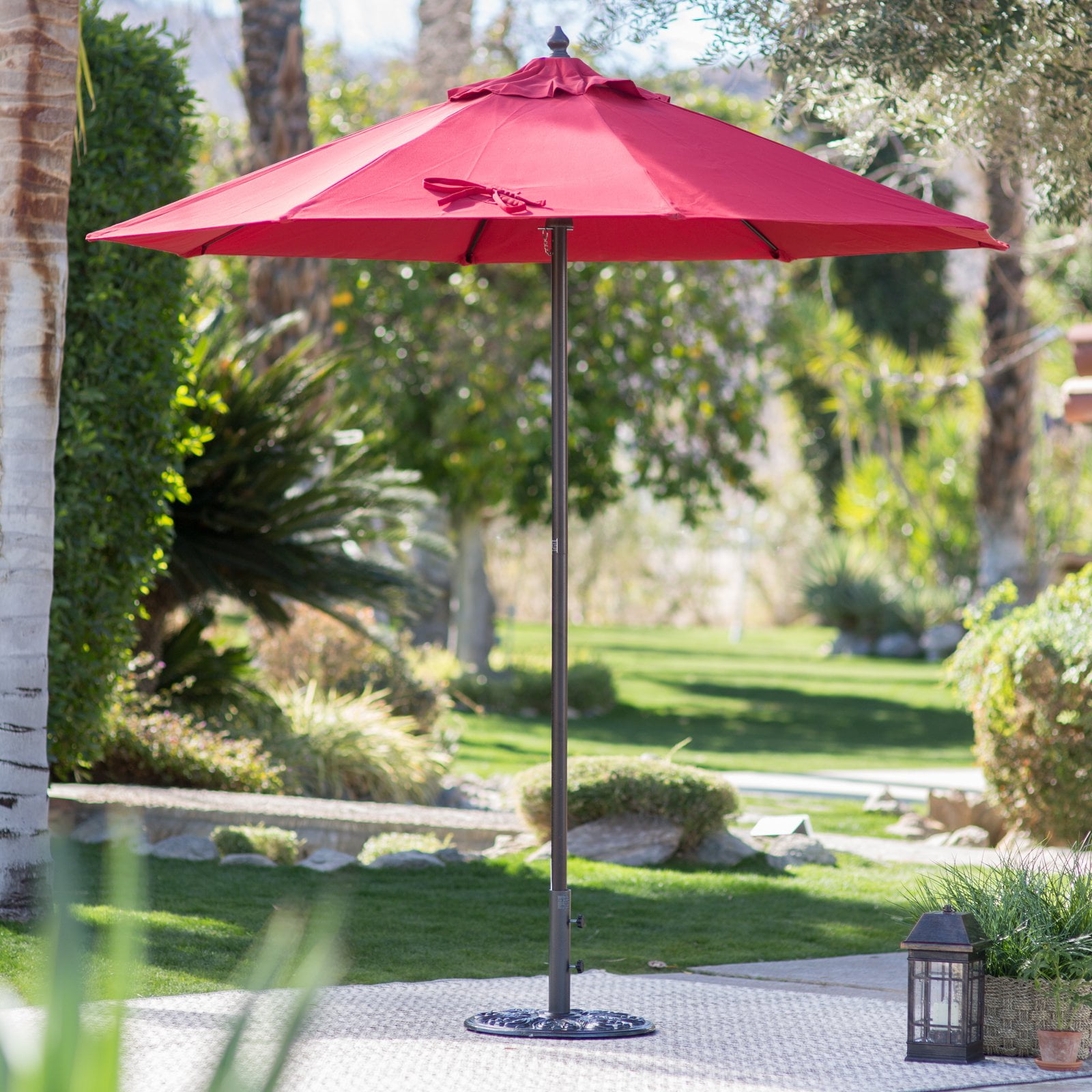 Coral Coast Key Largo 7.5-ft. Spun-Poly Wood Market Umbrella by Galtech International