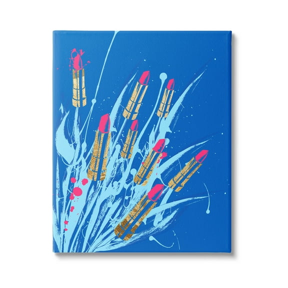 Stupell Industries Vivid Glam Lipstick Arrangement Graphic Art Gallery Wrapped Canvas Print Wall Art, Design by Lil' Rue