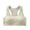 Beige, variant on Ribbed Seamless Racerback Sports Bra for Women Wireless Stretchy Yoga Crop Top Soft Athletic Undergarment Tank