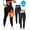 #1 Blue/Silver 2pk, variant on Pukitry Sauna Sweat Gym Pants for Women High Waist Compression Slimming Weights Thermo Legging Workout Body Shaper