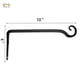thumbnail image 2 of Soporte para plantas colgantes, gancho de pared de metal de 10 pulgadas, colgador decorativo para plantas para comederos de pájaros, paquete de 2, negro, 2 of 5