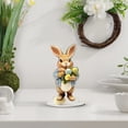 thumbnail image 4 of Wooowa Easter Cowboy Bunny Egg Ornament, 2D Acrylic Tabletop Decor, Festive Easter Home & Party Table Decoration Accent, 4 of 6