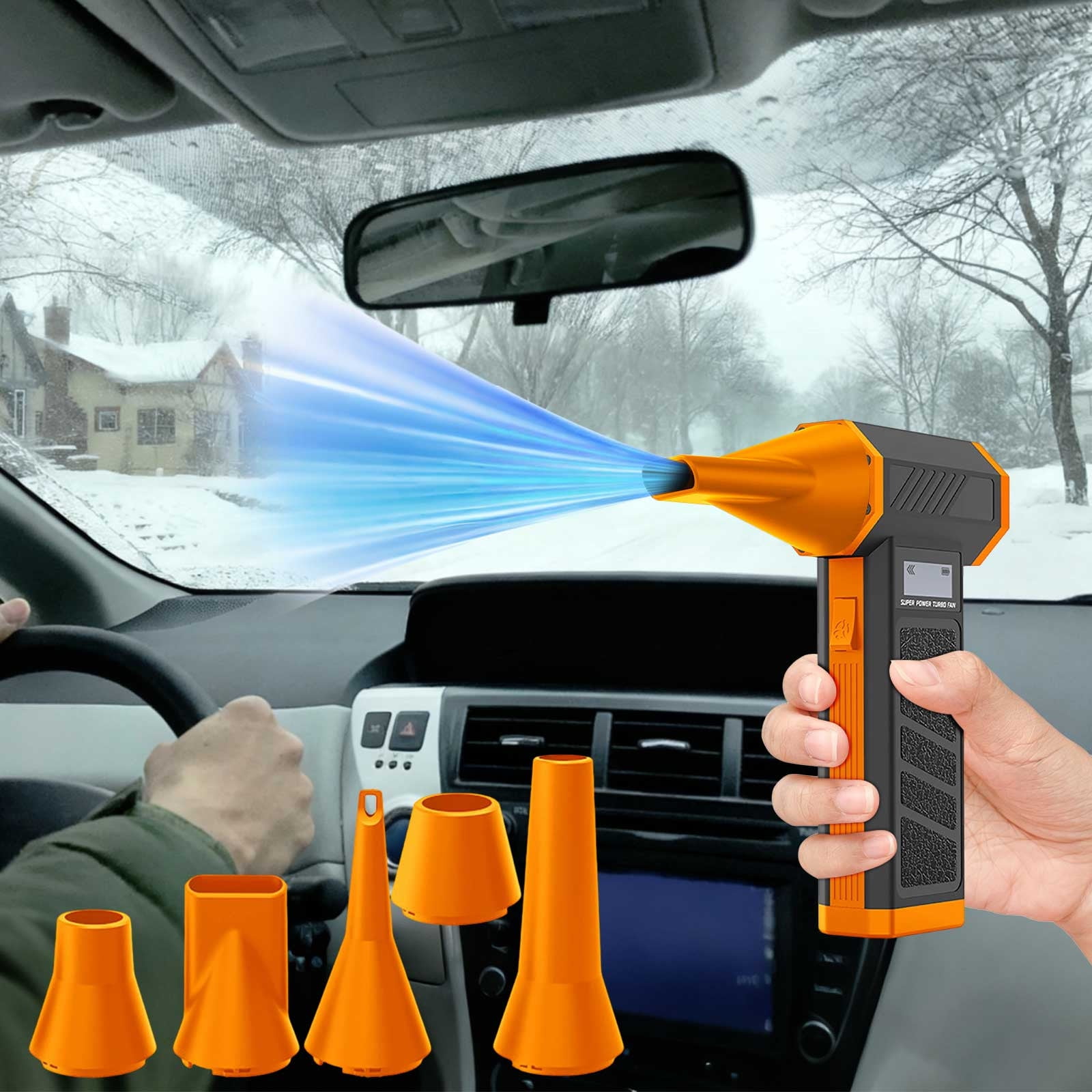 Violent Compressed Air Duster,130000RPM Rechargeable Air Blower & Vacuum Cleaner,4 Adjustable Speeds,Cordless Electric Air Duster With LED Display for Keyboard Car Outdoor,House,Car Cleaning,Camping