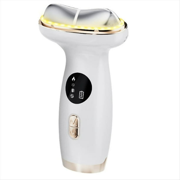 Masajeador de Frío y con Terapia de Luz Roja para Rostro, Cuello, Ojos, Lifting, Reafirmante y Desinflamante. Escultor LED para el Cuidado de la Piel.