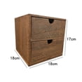 thumbnail image 3 of 1 cajón multiusos de madera para guardar artículos diversos (marrón), 3 of 6