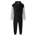 thumbnail image 4 of FYDUU Boy Romper Onesie Pajamas Boys Girls Hooded Romper Jumpsuit Winter Warm Pajamas Color Block One Piece Sleepwear Kids Zip Up Onesies Playwear 4-5 Years, 4 of 4