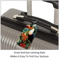 thumbnail image 3 of Square 2Pack PU Leather Toucan Cruise Luggage Tag with Privacy Cover and Name ID Tag for Travel Handbags Backpacks Luggage Tags, 3 of 6