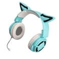 thumbnail image 3 of Auriculares con orejas de gato RGB, Bluetooth 5.3, inalámbricos, reducción de ruido, tipo C, plegables, para juegos con micrófono para escuchar, 3 of 14