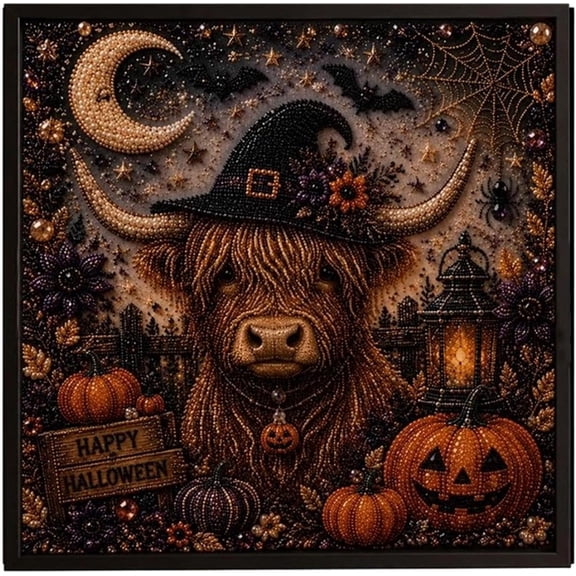 Halloween Ghost Pearl Art DIY Kit, Ghost Diamonds Painting Crafts Kits | Spooky, Cute, Large Halloween Decoration Wall Art, 3D Horror Pearl Diamond Art, for Adults, Beginner DIY Seasonal Party Gift