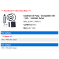 thumbnail image 2 of Electric Fuel Pump - Compatible with 1992 - 1996 GMC Safari 1993 1994 1995, 2 of 2