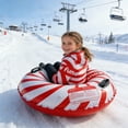 thumbnail image 4 of Inflatable Tube For Adults And Kids Heavy Duty Winter Sledding With Handles For Skiing Tubing Snowy, 4 of 7