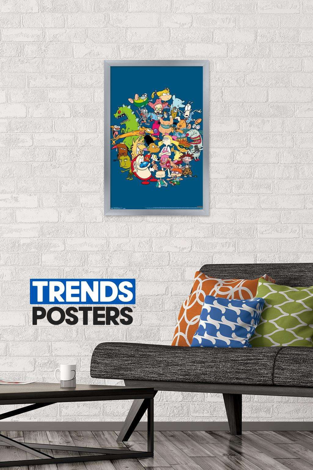 Nickelodeon Group Wall Poster, 14.725" x 22.375", Framed