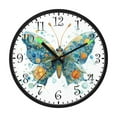 thumbnail image 2 of Voice Activated Clock with Glow Light 12 Inch Large Silent Wall Clock Battery Operated for Home Decor Intricately Butterfly, 2 of 8