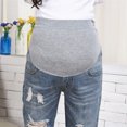 thumbnail image 6 of Womens Maternity Pants Maternity Womens Super Stretch Secret Fit Over The Belly Skinny Ankle Length Jeans(Blue,3XL), 6 of 9