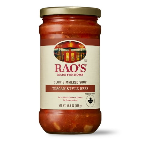 Rao s Made for Home Tuscan Style Beef Soup  Quick Ready to Eat Soup  No Preservatives  16 oz