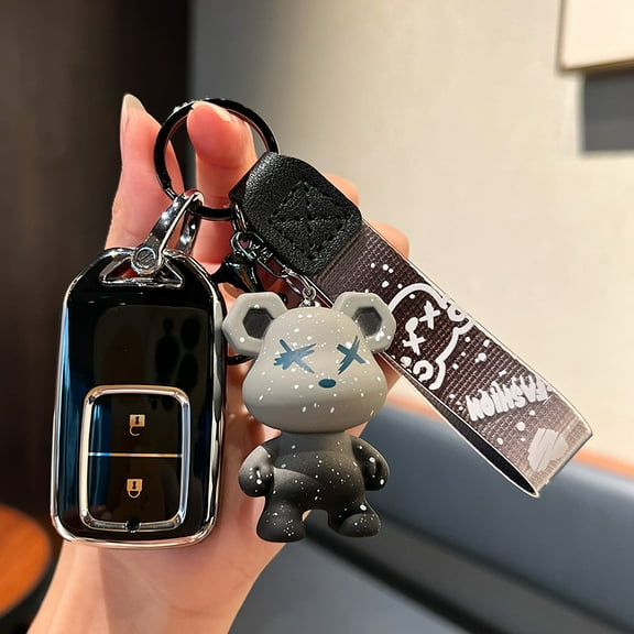 TPU Car Remote Key Case Cover For Honda CRV CR-V Fit Civic Accord HR-V HRV City Vezel Odyssey XR-V Protector Holder Keychain