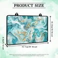 thumbnail image 7 of SEANATIVE Stove Top Cover Foldable Electric Stove Cover Dish Drying Mat Heat-Resistant Induction Cooktop Cover with Hanging Loops for Easy Hanging Kitchen Decorations, Teal Blue Gold Marble, 7 of 7