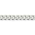 thumbnail image 2 of 925 Sterling Silver High Polished 16.20mm Solid Plain Curb Link Chain w/ Lobster Clasp - 26", 2 of 5