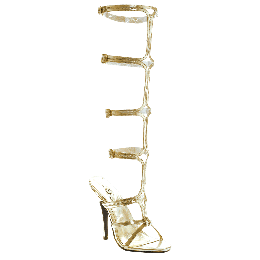 Women's Tall Gladiator Sandals in Gold 