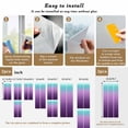 thumbnail image 5 of Turquoise Purple Window Privacy Film Stripe Gradient Decorative Glass Window Film UV Blocking Static Cling Non-Adhesive Sticker Covering for Home Door 35.4x78.7 inches, 5 of 5