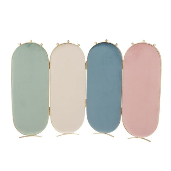 Screen Shaped Jewelry Display Shelf, Foldable Ears Necklaces Watch Hanging Storage Holder Desktop Decor