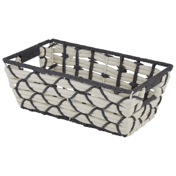 Simplify Small Shelf Woven Tote in White