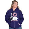 thumbnail image 4 of Funny Big Donut Pink Frosting Pun Zip Up Hoodie Men's Women's Brisco Brands 2X, 4 of 6