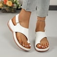 thumbnail image 2 of Flip Flops Arch Support Womens Orthopeic Wedge Sandals Adjustable Slingback Casual Summer Walking Shoes White Size 8.5, 2 of 8