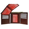 thumbnail image 6 of Cowhide Leather Extra Capacity Trifold Wallet with Detachable ID Flap 1455 CF, 6 of 10
