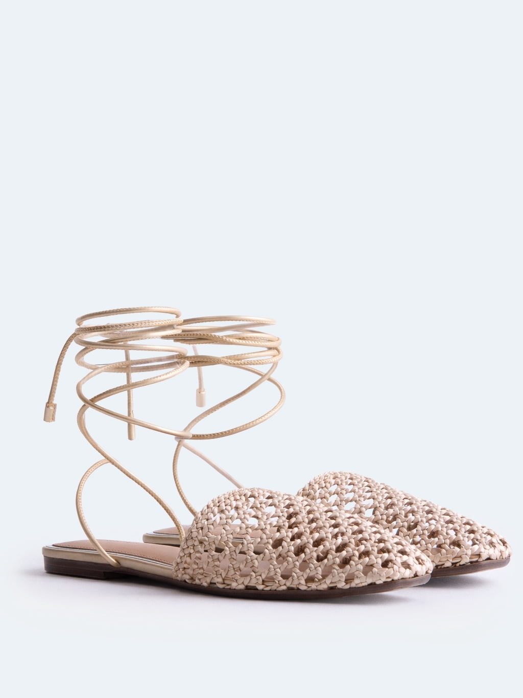 Free Assembly Women's Woven Wrap Slide Flats