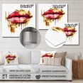 thumbnail image 4 of Designart "Red Luxe Lips III" Fashion Metal Art Print, 4 of 5