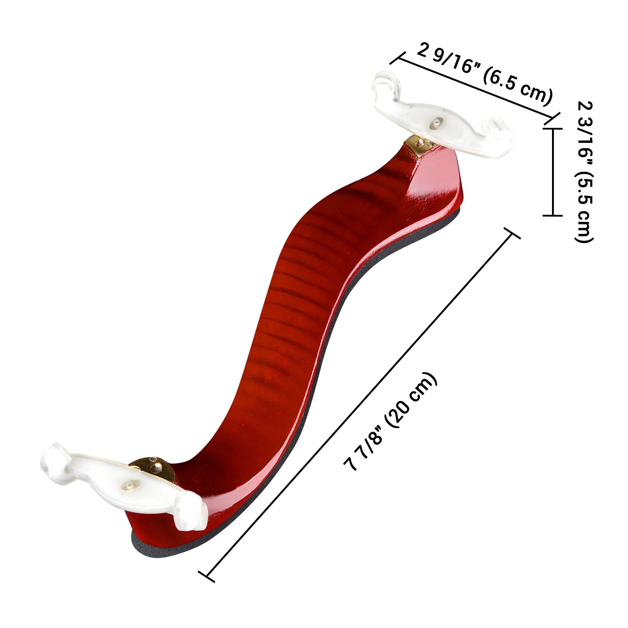 Wooden Violin Shoulder Rest for 3/4 4/4 Violin with Practice Mute Adjustable Feet