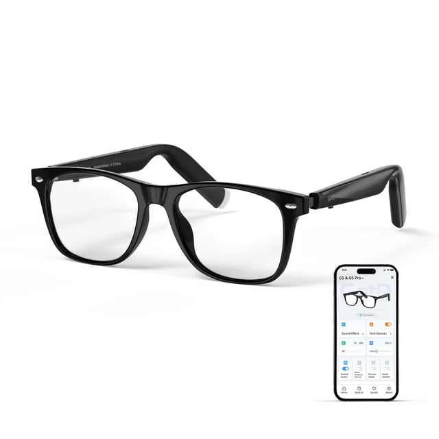 GetD Gafas Inteligentes AI con Asistente de IA impulsado por ChatGPT,Traducción Automática,Notas Reunión,Lentes de Sol Anti-luz Azul Bluetooth Hombre/Mujer,y Diseño 2 en 1 Gafas+Auriculares