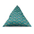 thumbnail image 4 of Leaf Lounger Chair Bag, Continuous Oriental Ornaments Floral Motifs Illustration, High Capacity Storage with Handle Container, Lounger Size, Seafoam Multicolor, by Ambesonne, 4 of 5