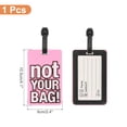 thumbnail image 2 of Luggage Tag (Not Your Bag), Funny Travel Baggage Bag Tag Suitcase Identifier Label for Women Men Pink, 2 of 6