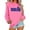 H-Pink, variant on Uootdi Senior Class of 2026 Graduation Sweatshirt for Women Oversized Crewneck Long Sleeve Shirt Pullover Teen Clothes Gift Loo se Pullover Tops