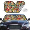 thumbnail image 4 of Goofa Funny Owl Bird Printed Car Windshield Sunshade,Foldable Reflective Sun Visor,UV Protection Heat Blocker Sunshade,Car Cooling Accessory-Small, 4 of 7