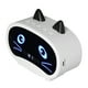 thumbnail image 3 of Mini altavoz de dibujos animados multifuncional lindo diseño de oreja de gato conjunto inteligente relojes de alarma duales para dormitorio oficina blanco, 3 of 9