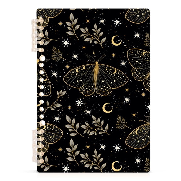 joogoo A5 Spiral Journal Notebook Moths Boho College Ruled Notebooks 8.3" x 5.7" 1 PC