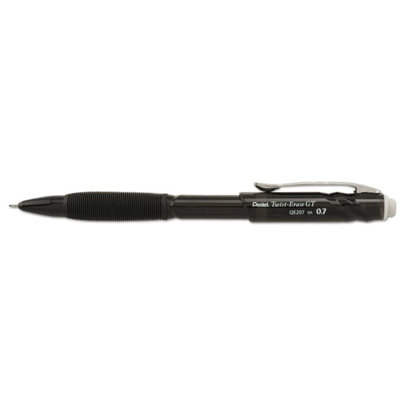 Pentel Twist-Erase GT Pencils, 0.7 mm, Black -PENQE207A