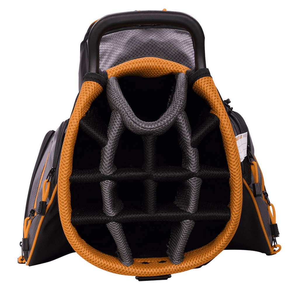 Ram Golf Lightweight Cart Bag with 14 Way Dividers Top Grey/Silver/Orange