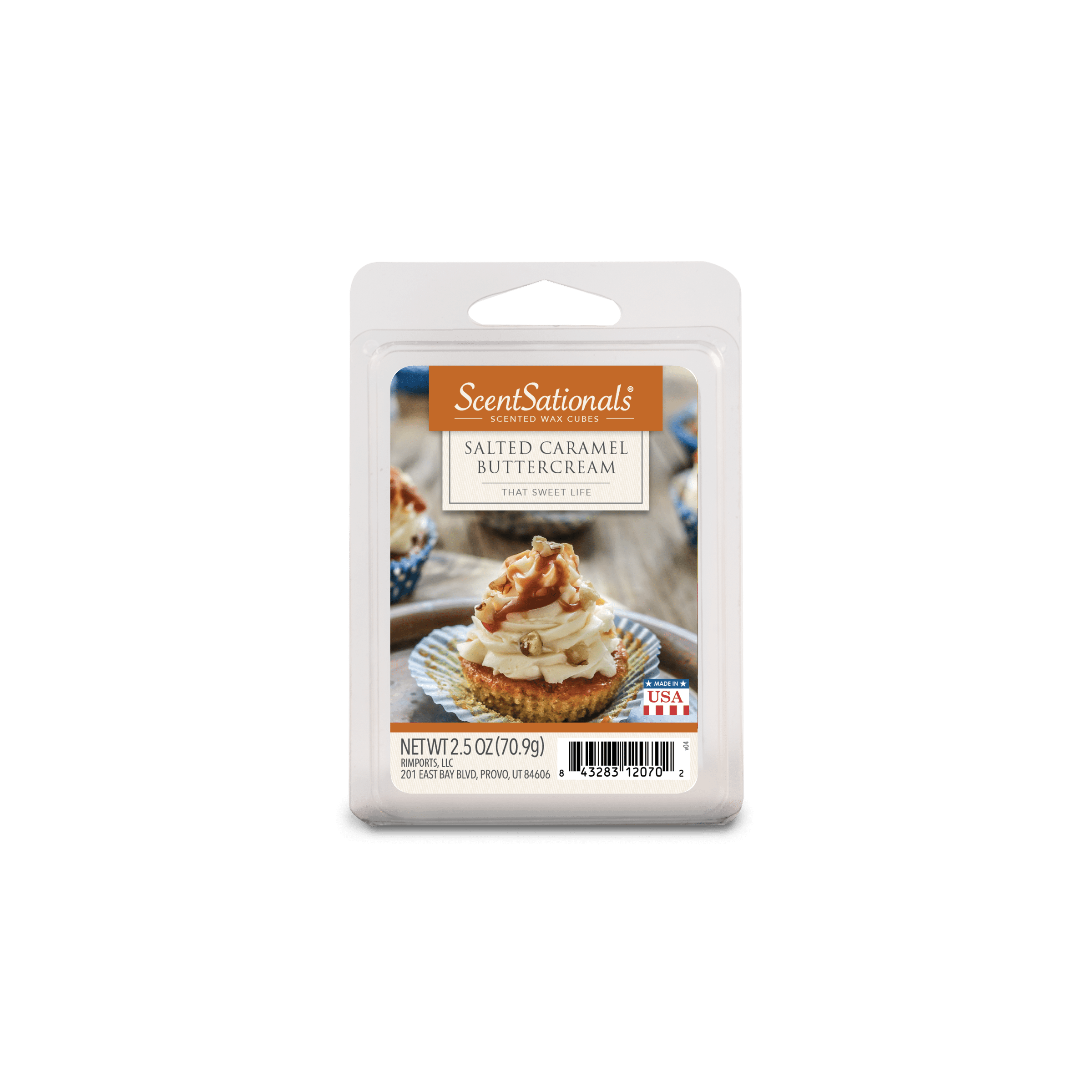 Salted Caramel Buttercream Scented Wax Melts, ScentSationals, 2.5 oz (1