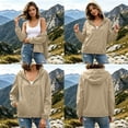 thumbnail image 5 of Women's Hooded Rain Jacket Full Zip Water Resistant Long Sleeve Outdoor Hiking Windbreaker Jacket, 5 of 9