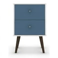 thumbnail image 5 of Manhattan Comfort Liberty 2-Drawer Solid Wood End Table in White/Aqua Blue, 5 of 9